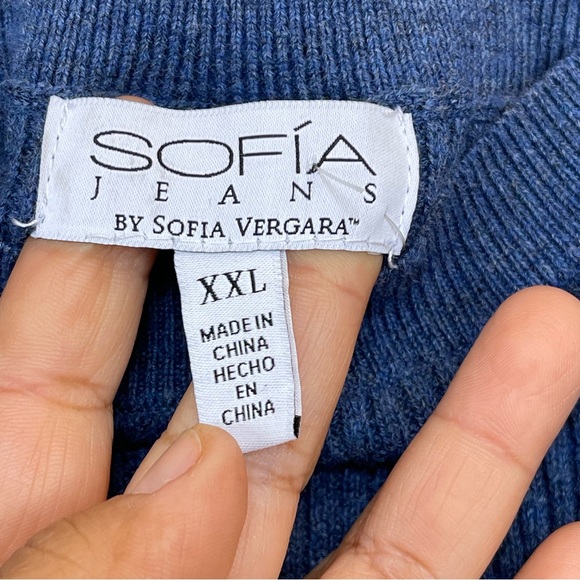 Sofía Jeans by Sofia Vergara boatneck sweater SZ XXL - Picture 8 of 10